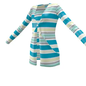 Pastel Striped Ladies Cardigan with Pockets