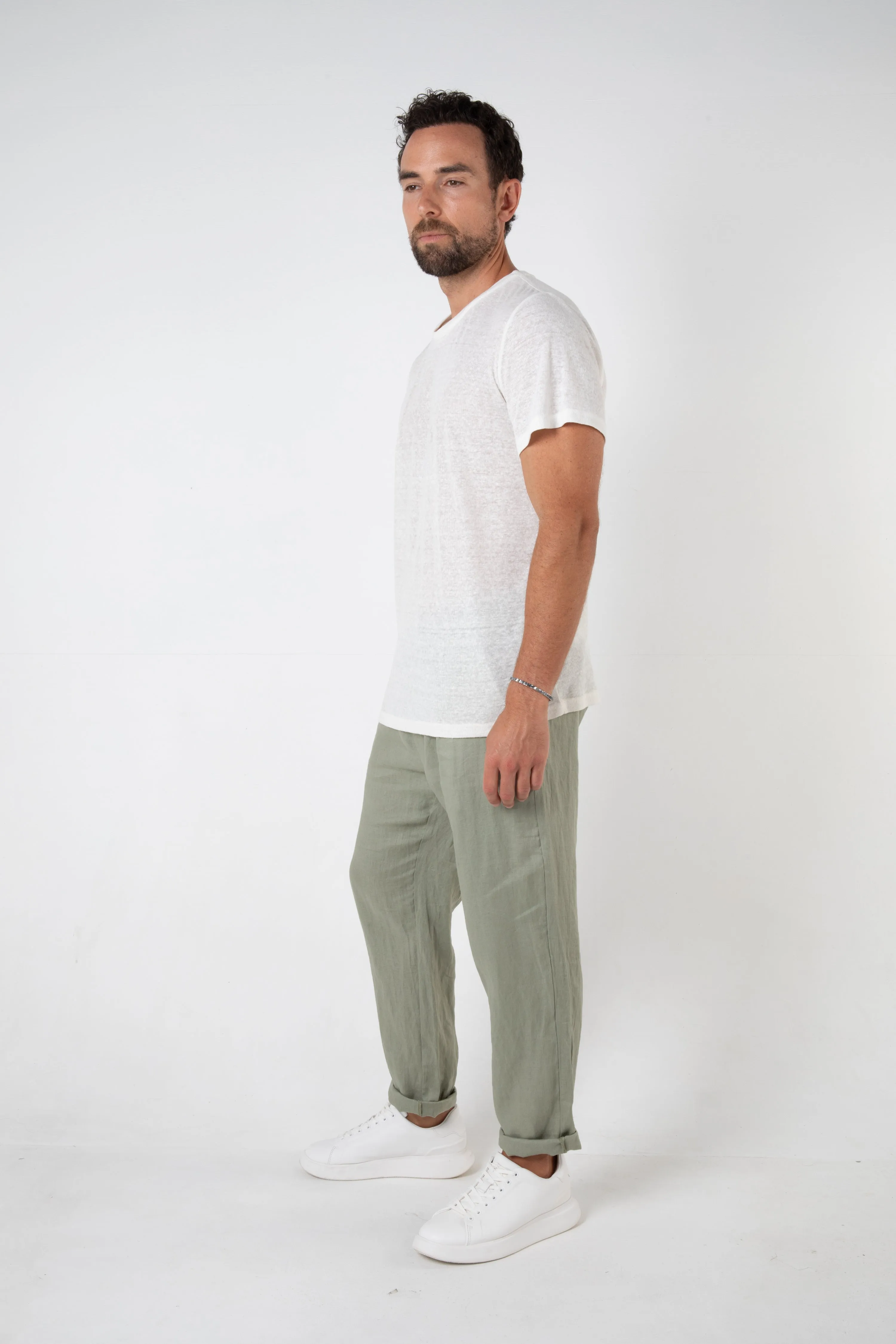 RAVELLO LINEN PANT - SAGE