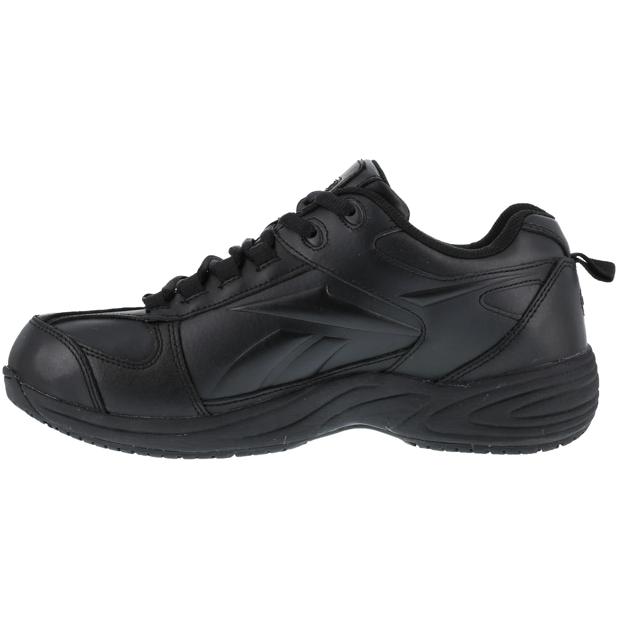 Reebok Womens Black Leather Street Sport Jogger Oxford Jorie Soft Toe