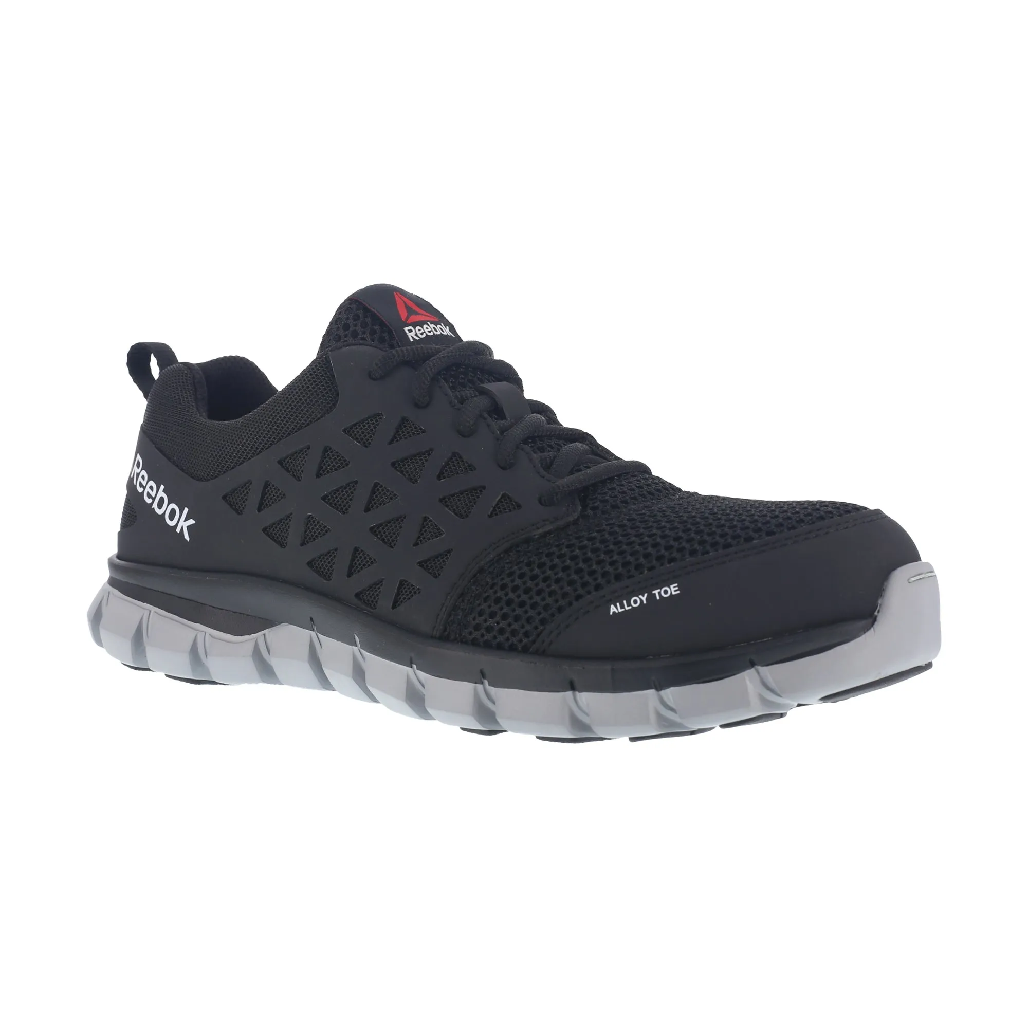 Reebok Womens Black Mesh Work Shoes Sublite Oxford