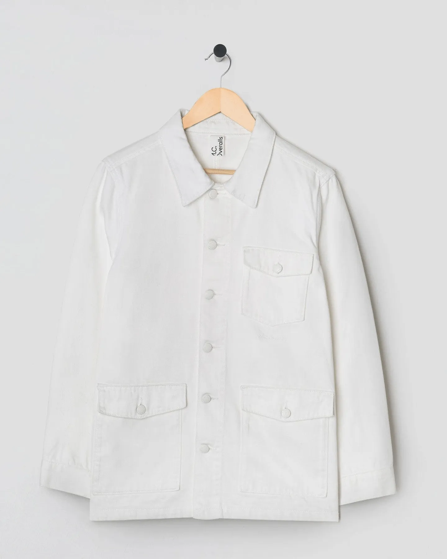 Relaxed Denim Work Jacket White