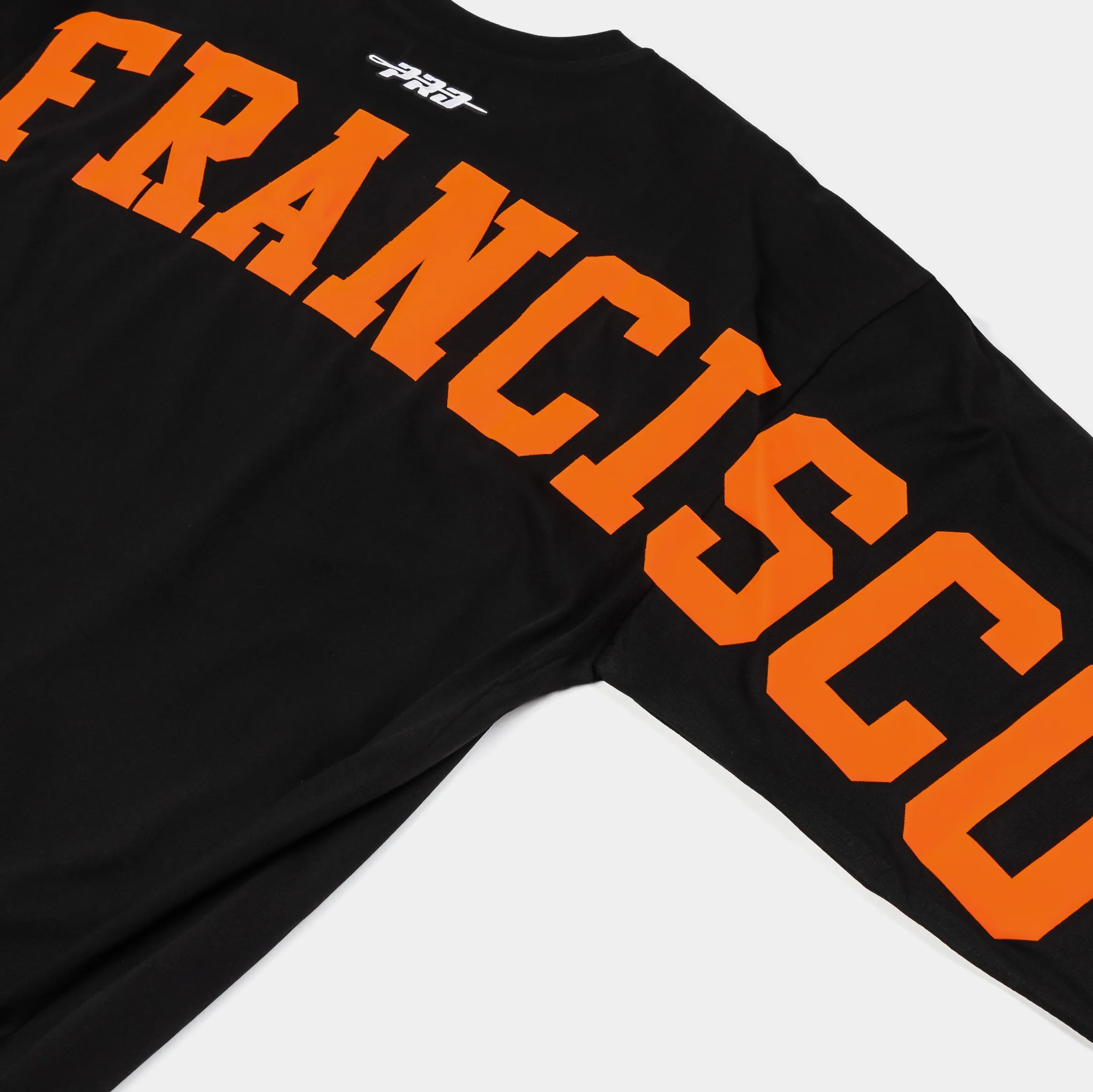 San Francisco Drop Shoulder Mens Long Sleeve Shirt (Black/Orange)