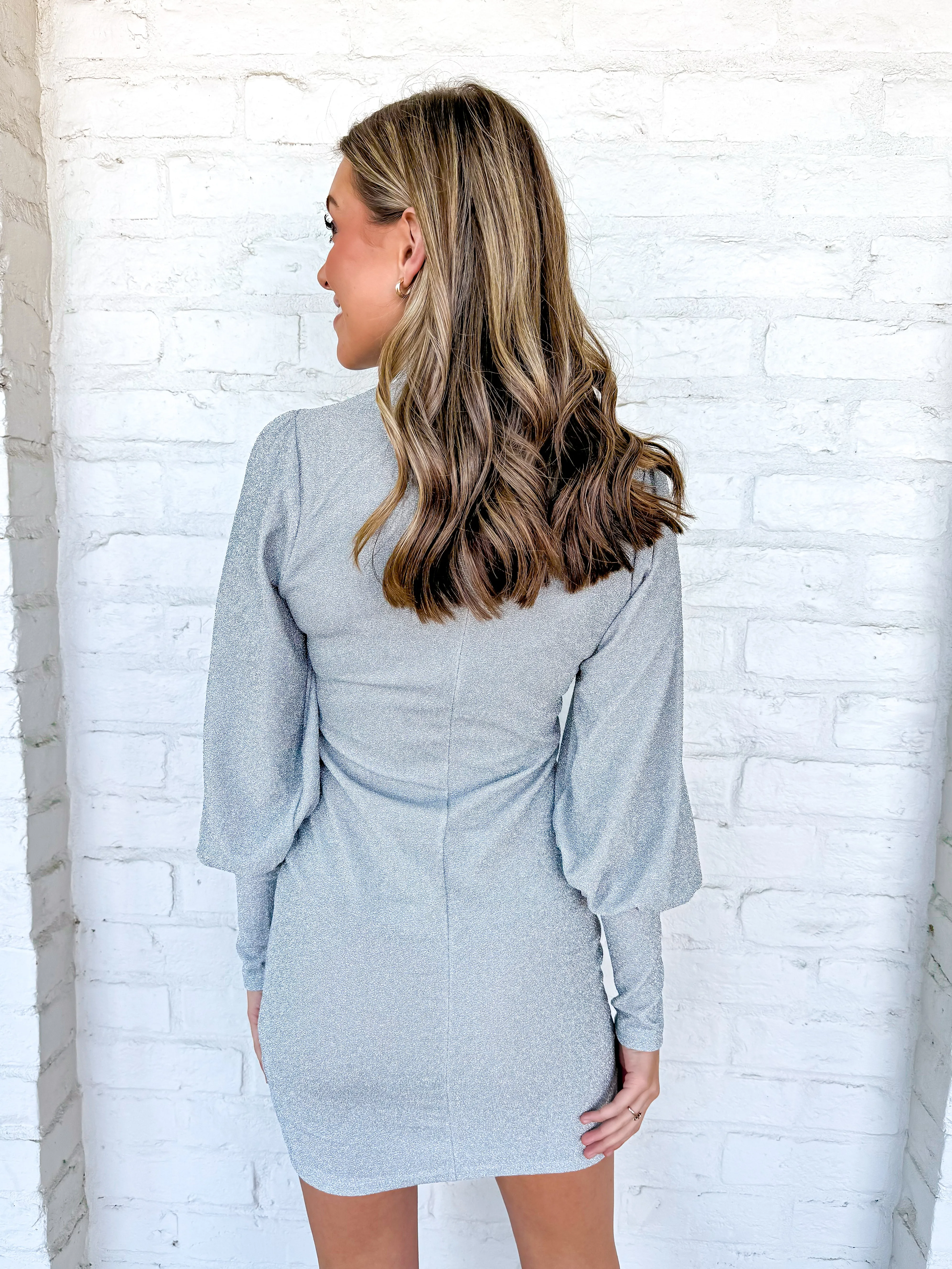 Shimmer Around Dress Silver