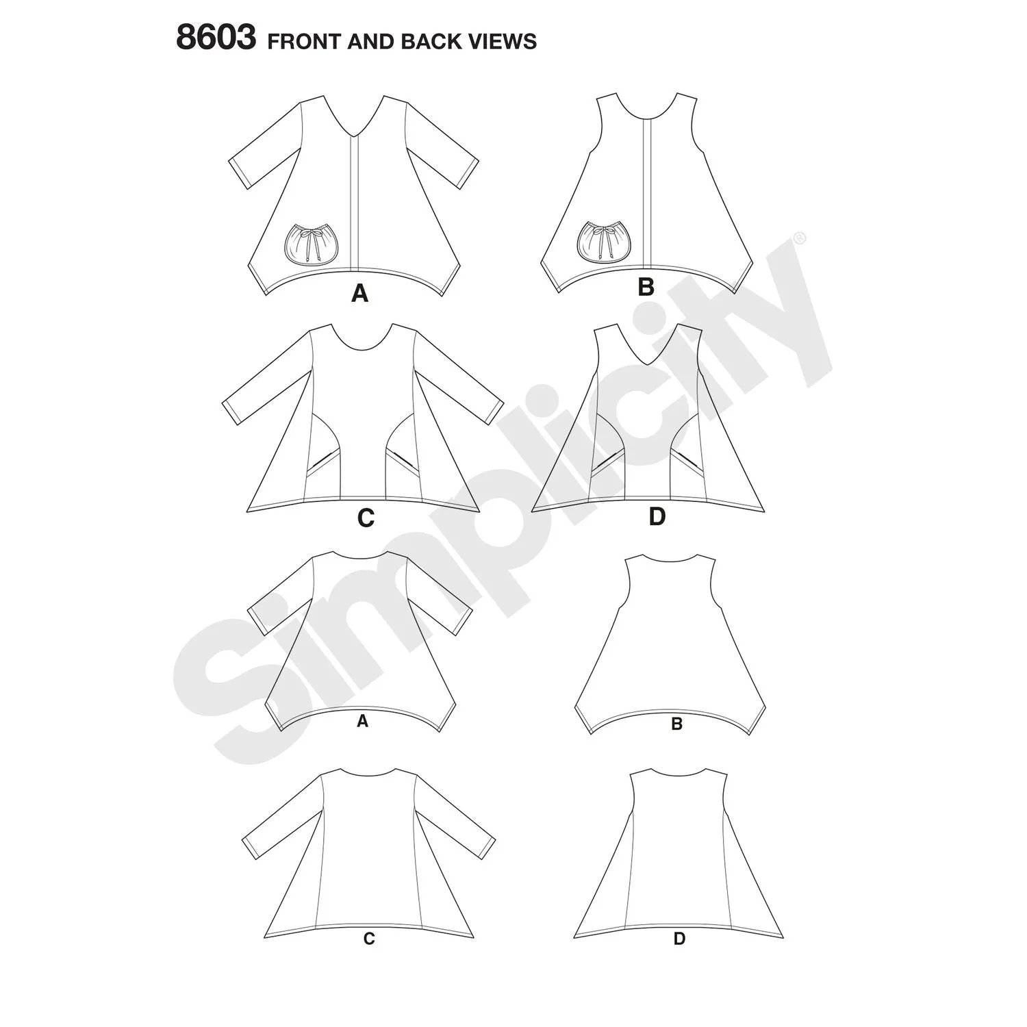 Simplicity Pattern S8603 Misses' Pullover Tops by Elaine Heigl