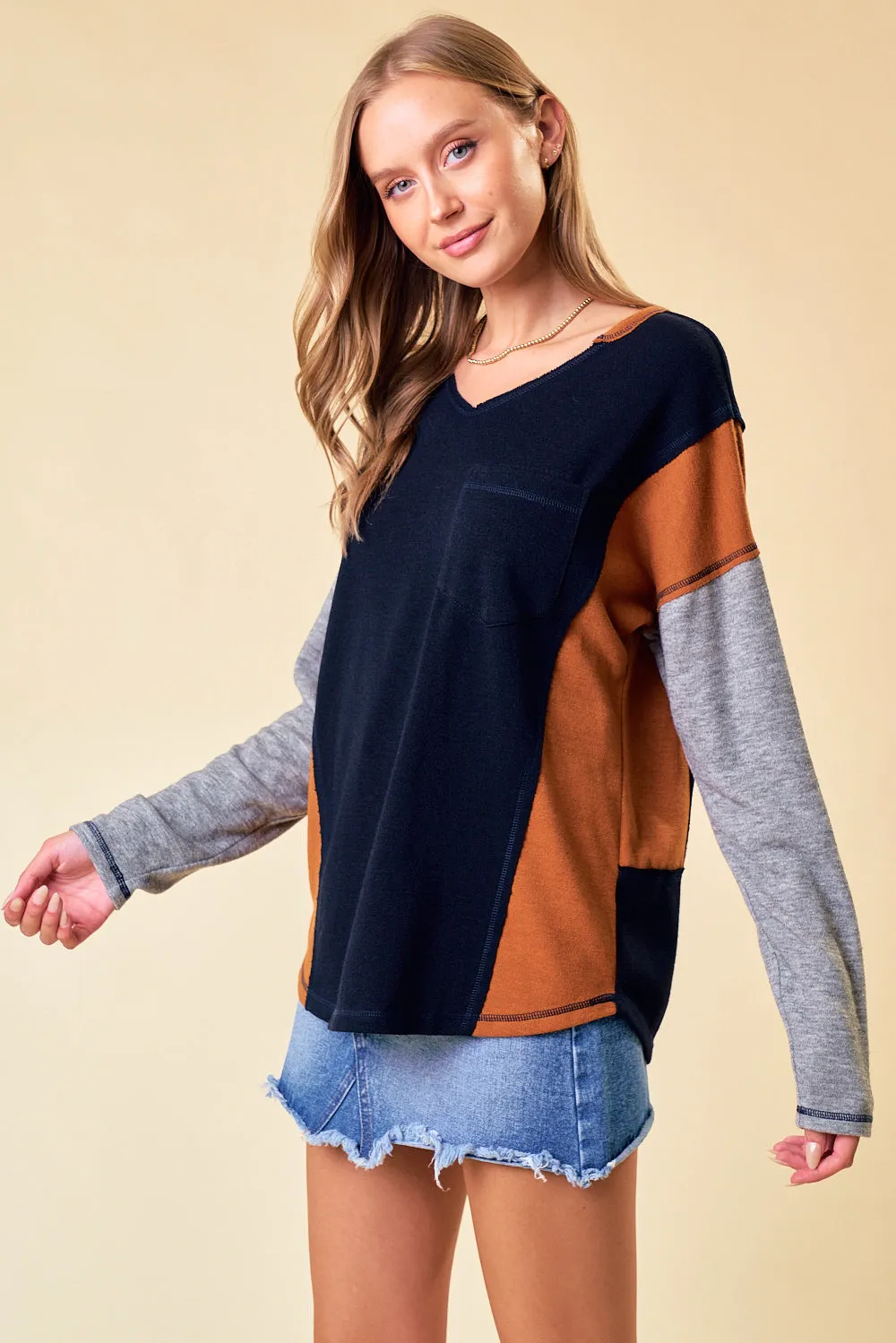 Standing Still Knit Top - Black