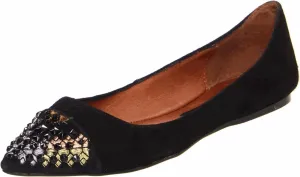 STEVEN by Steve Madden Elitte Black Suede Flats (Women)