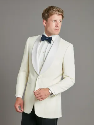 Whittaker Tuxedo Jacket - Ivory Barathea