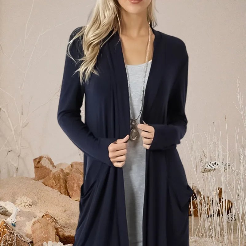 Women's Long-sleeved Mid-length Cardigan Jacket