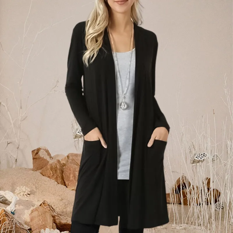 Women's Long-sleeved Mid-length Cardigan Jacket