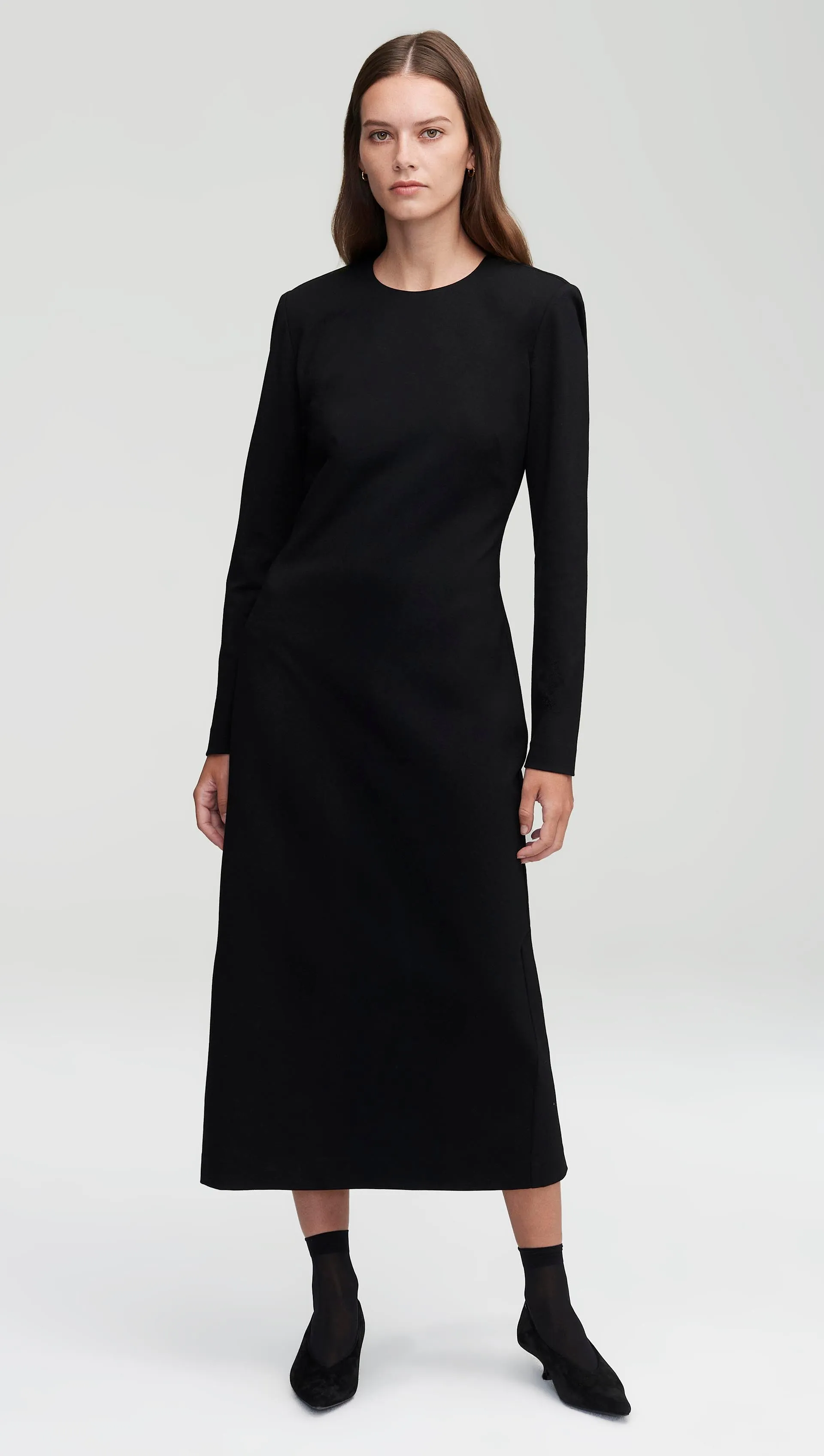 Work Dress in Ponte Jersey | Black