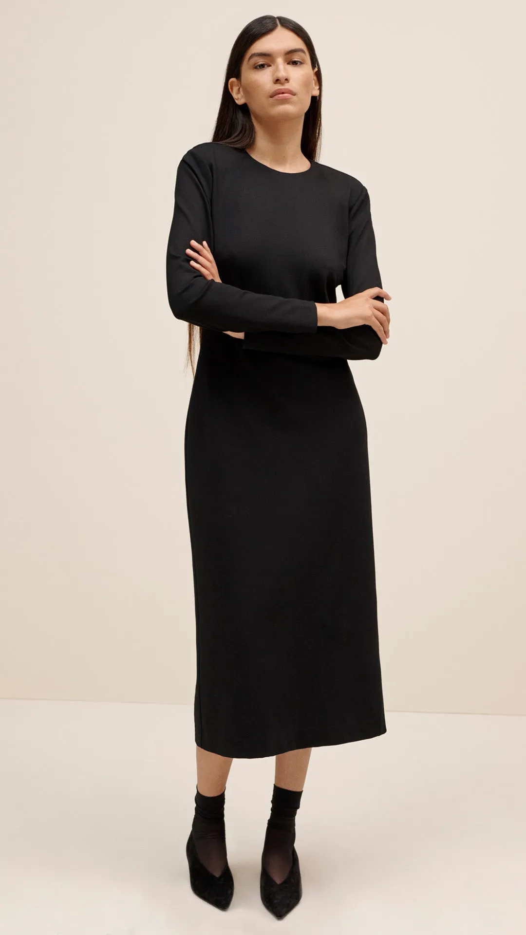 Work Dress in Ponte Jersey | Black