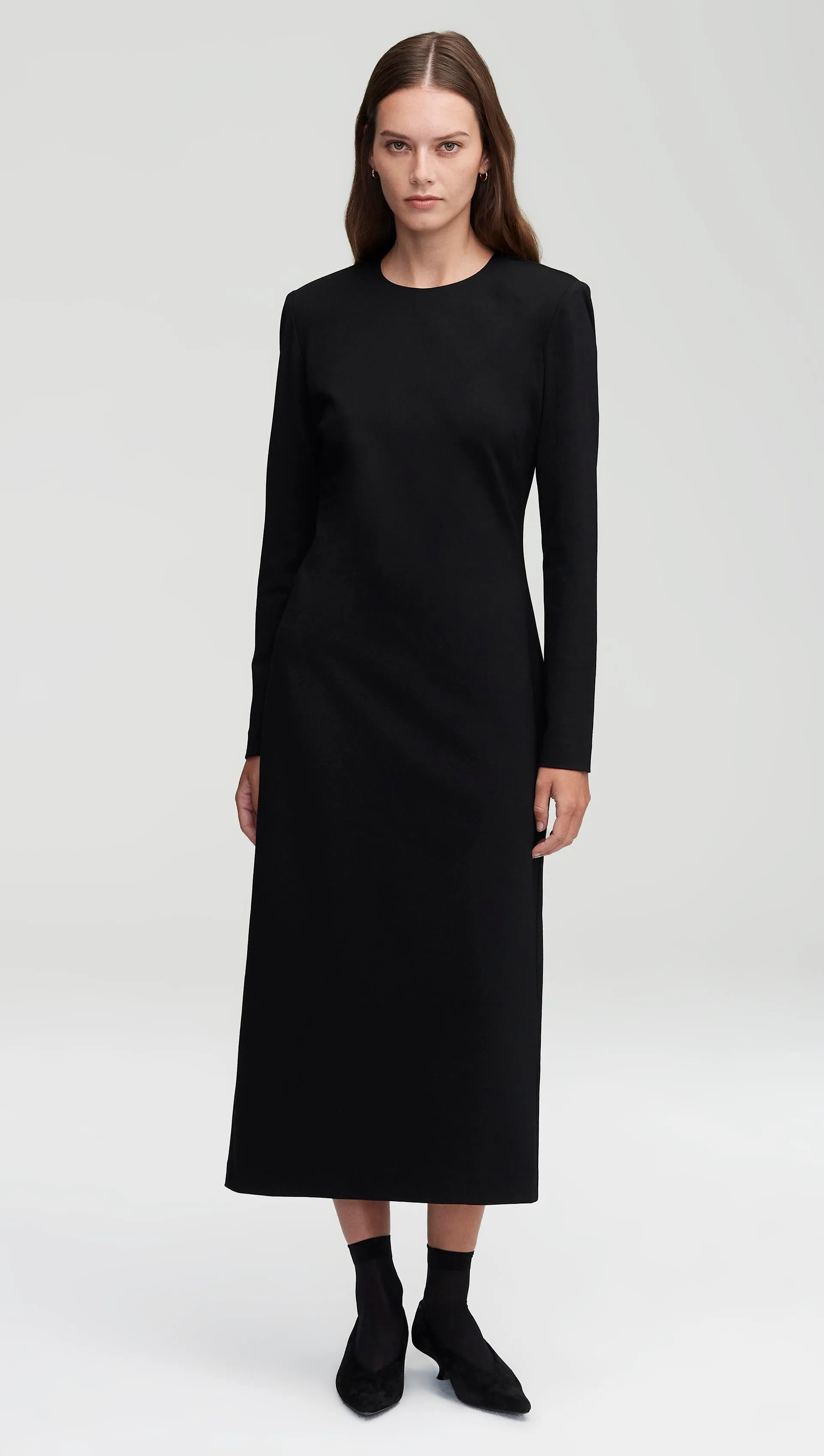 Work Dress in Ponte Jersey | Black